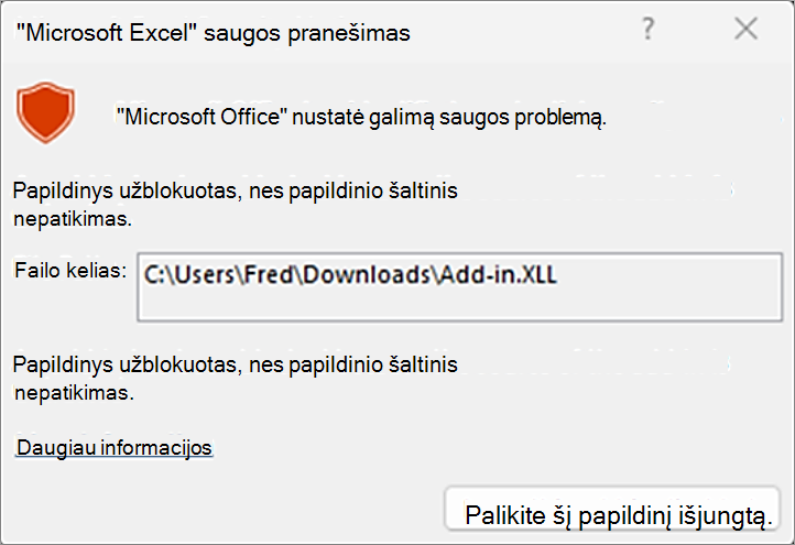 XLL skydelio blokavimas