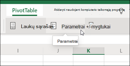 Mygtukas Parametrai 