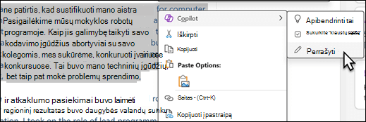 Koks nors pažymėtas tekstas 