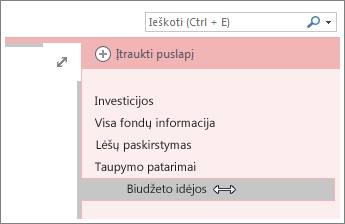 Padarykite puslapį puslapio dalimi arba puslapio dalį – puslapiu.