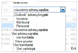 Adresų knygų sąrašas