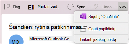 Meniu Gauti papildinius.