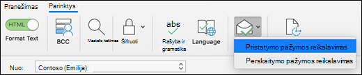 Pristatymo pažymos reikalavimas