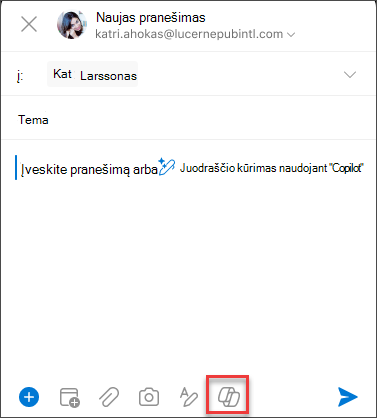 Sukurti pranešimo laukelį „iOS“ ir „Android“