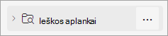 Ieškos aplankų ekrano kopija