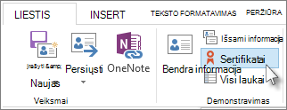 Rodyti konkretaus žmogaus sertifikatus