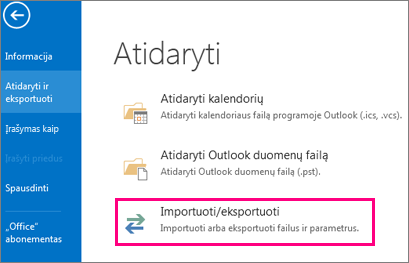 Failo eksportavimas