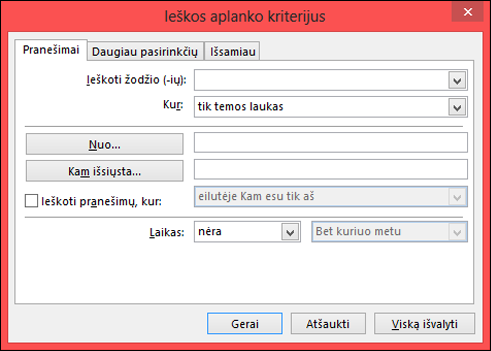 Nurodykite ieškos kriterijus