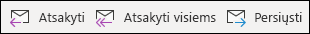 Atsakymo meniu elementai