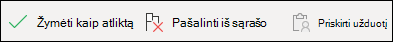 Imkitės veiksmų su užduotimi