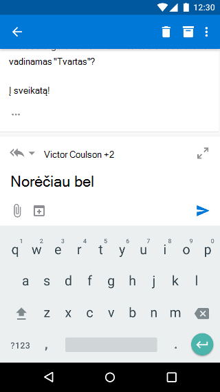 El. laiško kūrimas naudojant 