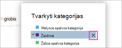 Mygtuko Naikinti ekrano kopija