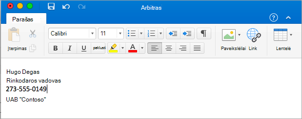 Rodoma parašo rengyklė