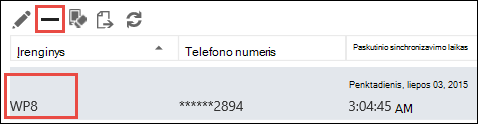 Pašalinkite telefoną iš „Outlook Web App“