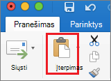 įklijavimo piktograma
