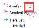 Atsakymas su susitikimo mygtuku klasikinėje 