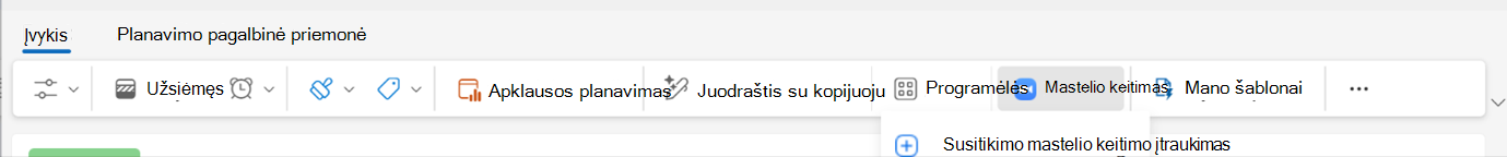 Ekrano kopijoje pavaizduotos trečiųjų šalių internetinių susitikimų teikėjų susitikimo teikėjo parinktys