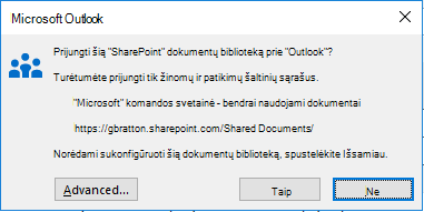 Prisijungimas prie 