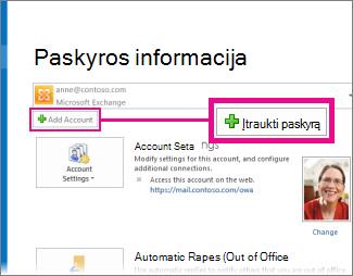 Komanda Įtraukti abonementą „Backstage“ rodinyje