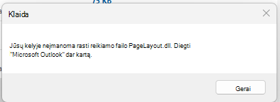 Klaidos pranešimo 