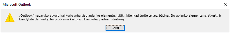 Panaikintų elementų atkūrimo klaida
