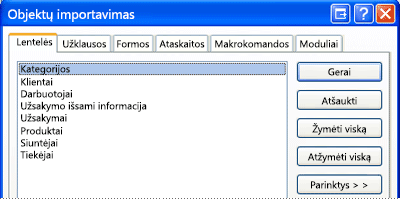 Import Objects dialog box