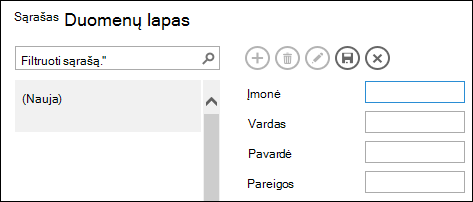 Add a record to a list view