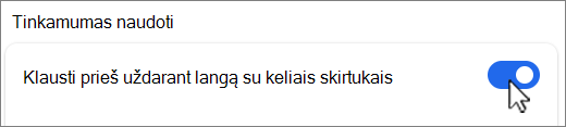 Klausti prieš uždarant langą su keliais skirtukais ekrano kopija.