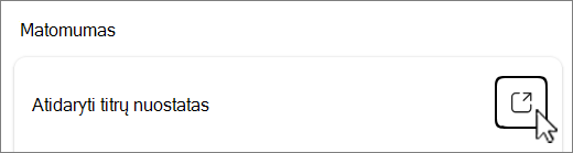 Open caption preferences button screenshot.