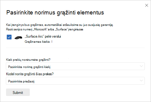 Momentinė kopija, leidžianti pasirinkti grįžti.