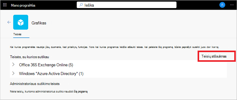 Programos teisių atšaukimas 
