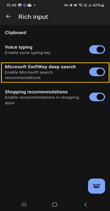 paieška5Microsoft SwiftKey gili paieška6