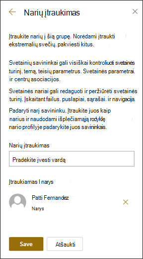 Narių įtraukimo skydo peržiūros versija.
