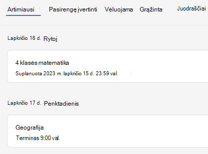 Užduotys