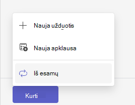 iš esamų