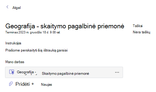 Screesnshot that shows grade