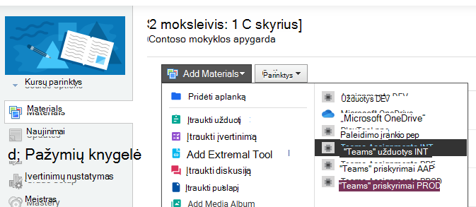Medžiagos ekrano kopija.