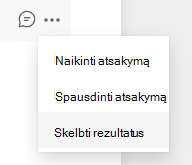 Parinkties Skelbti rezultatus ekrano kopija.