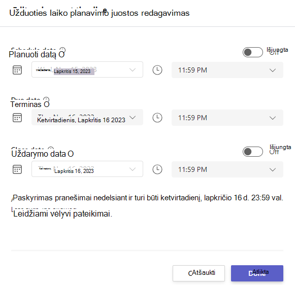 laiko planavimo juosta