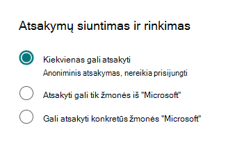 Bet ko parinkties ekrano kopija.