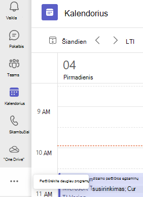 Ekrano kopija, kurioje rodoma parinktis Daugiau programų.