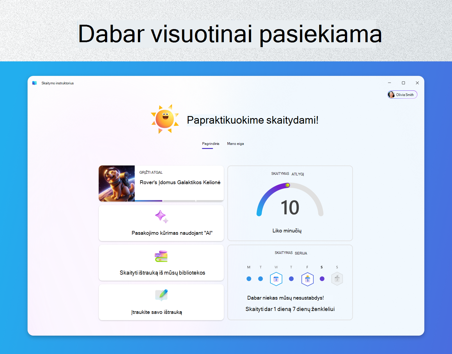 skaitymo pagalbinė priemonė