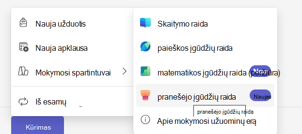 Ekrano pranešėjo įgūdžių raida.