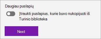 Paskirstymo puslapio ekrano nuotrauka.
