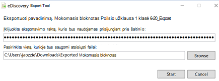 eksportavimo raktas