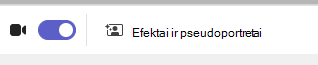 Efektų ir pseudoportretų ekrano kopija.