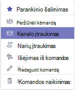 Kanalo įtraukimas