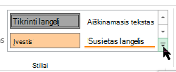 Stilių galerijos mygtukas Daugiau