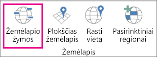 Trimačių žemėlapių žymų parinktis