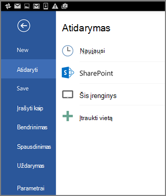 Atidaryti failą